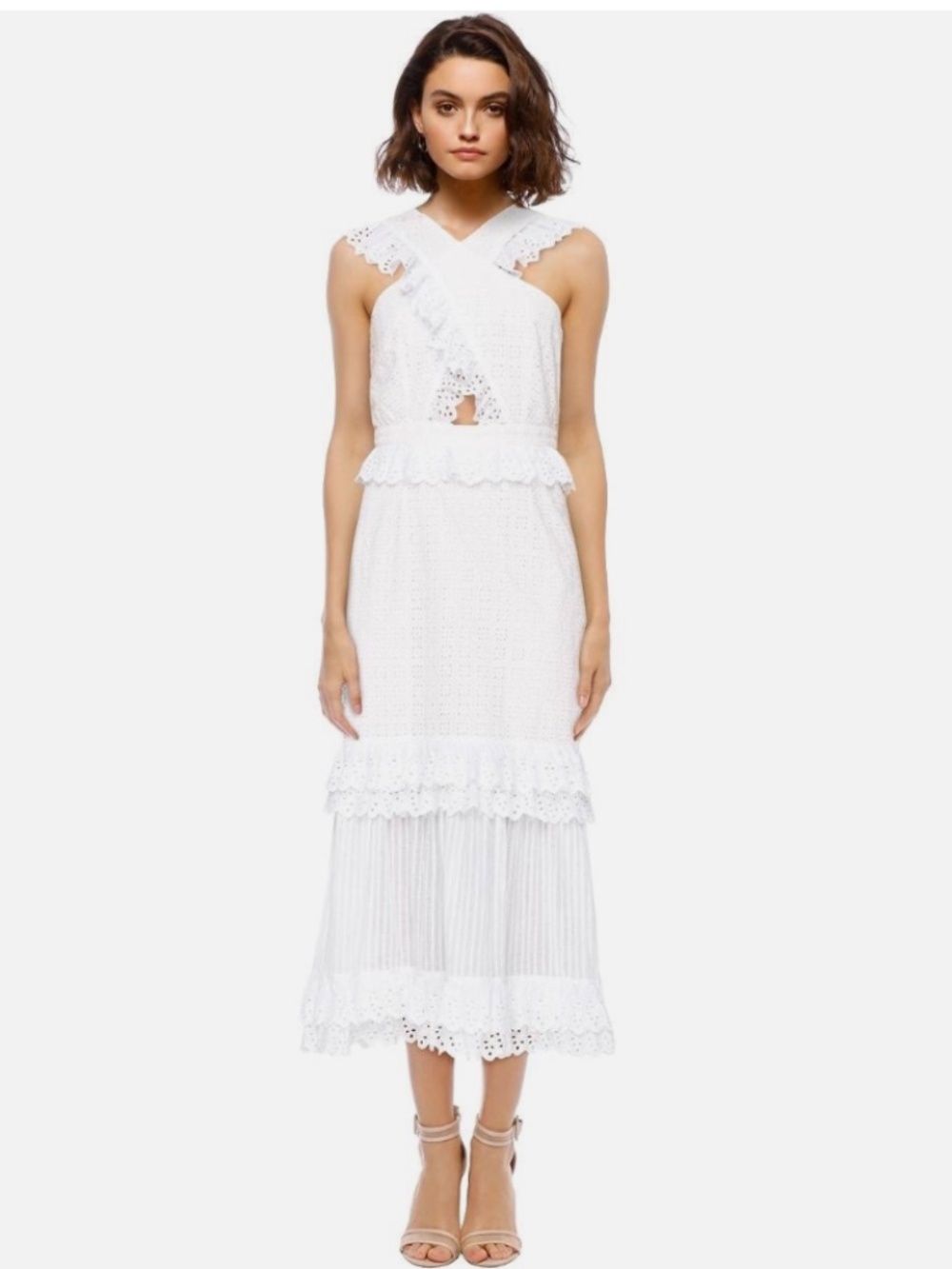 ★Org.$420 Alice McCall Everything She Wants Midi Dress Porcelain US4★